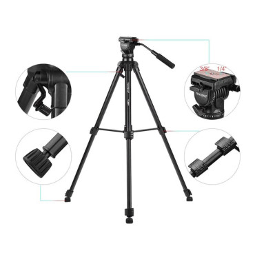 Yunteng 880 Tripod Head Kit VCT-880 SLR camera equipment, Alloy camera tripod